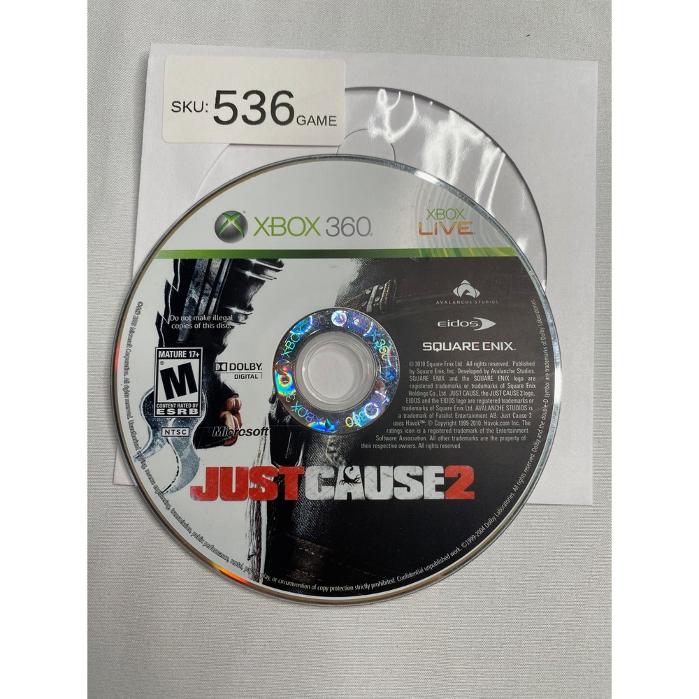 Just Cause 2 Xbox 360 Game Disc Only